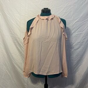 Elegant Blush Pink Ruffle Top